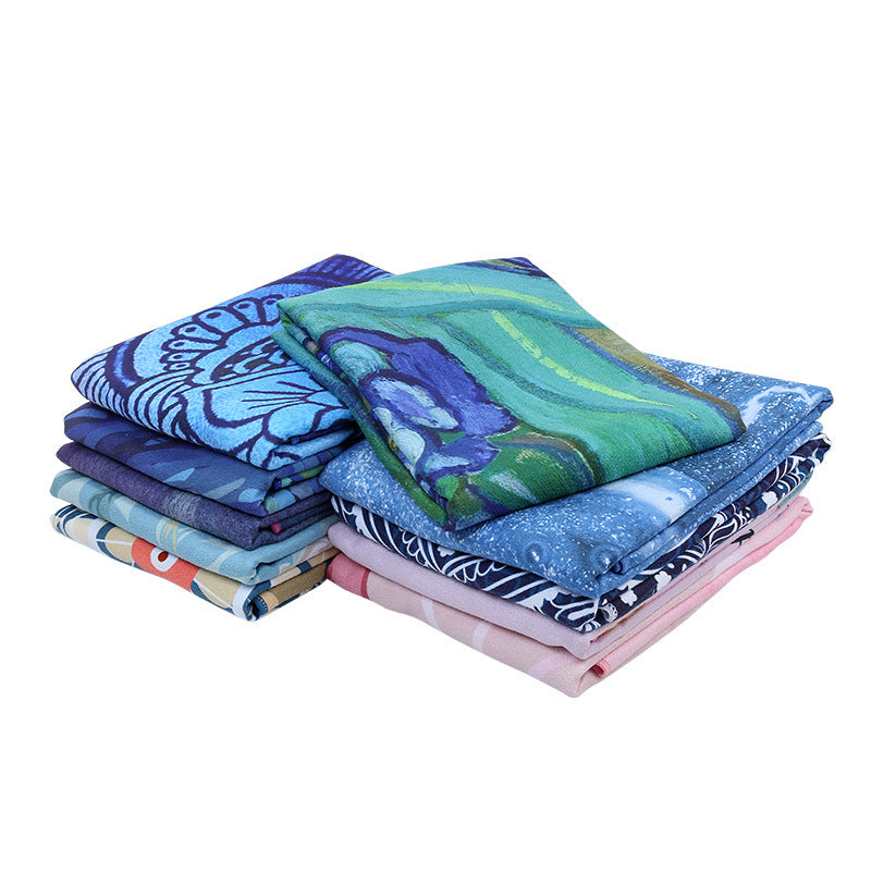 Yoga Mat Printing Towel Non Slip Thick Sweat Absorbent Yoga Towel
