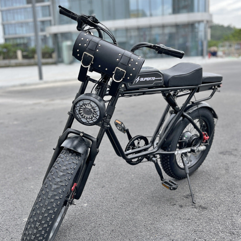 Retro Motorcycle Bicycle Bags Waterproof Leather Pannier Bag