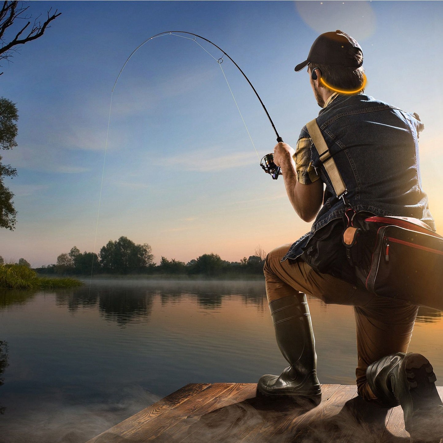 1Pc Wireless Sports Headsets Wireless V4.1 Neckband Earphones HD Stereo Sweat-proof Headphones Earbuds With LED Light Mic 8Hrs Work Running