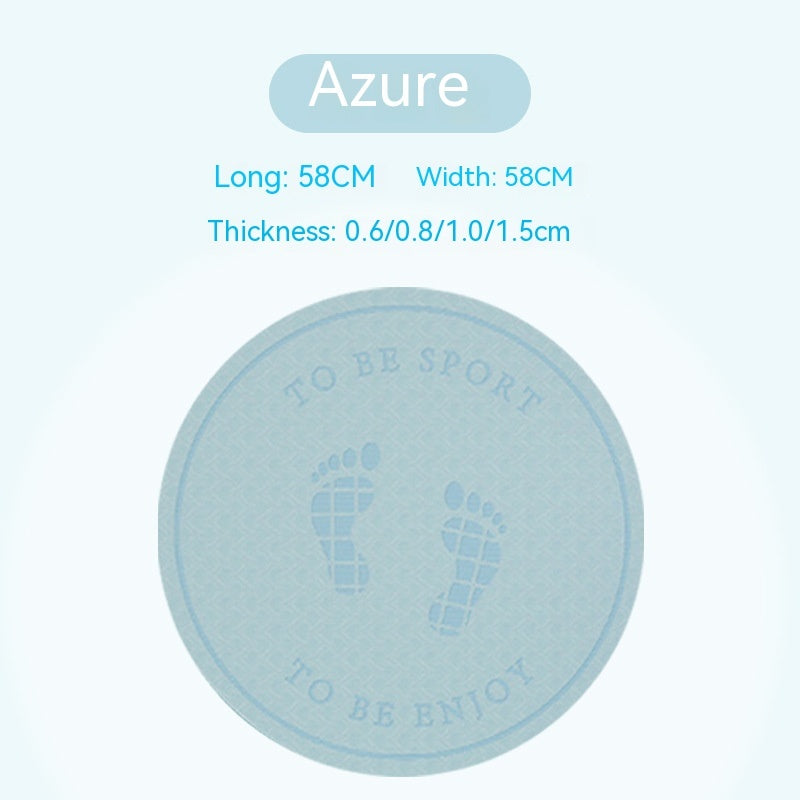 Household Skipping Rope Round Yoga Mat TPE Thickened Solid Color Fitness Beginner Suitable Meditation Mat