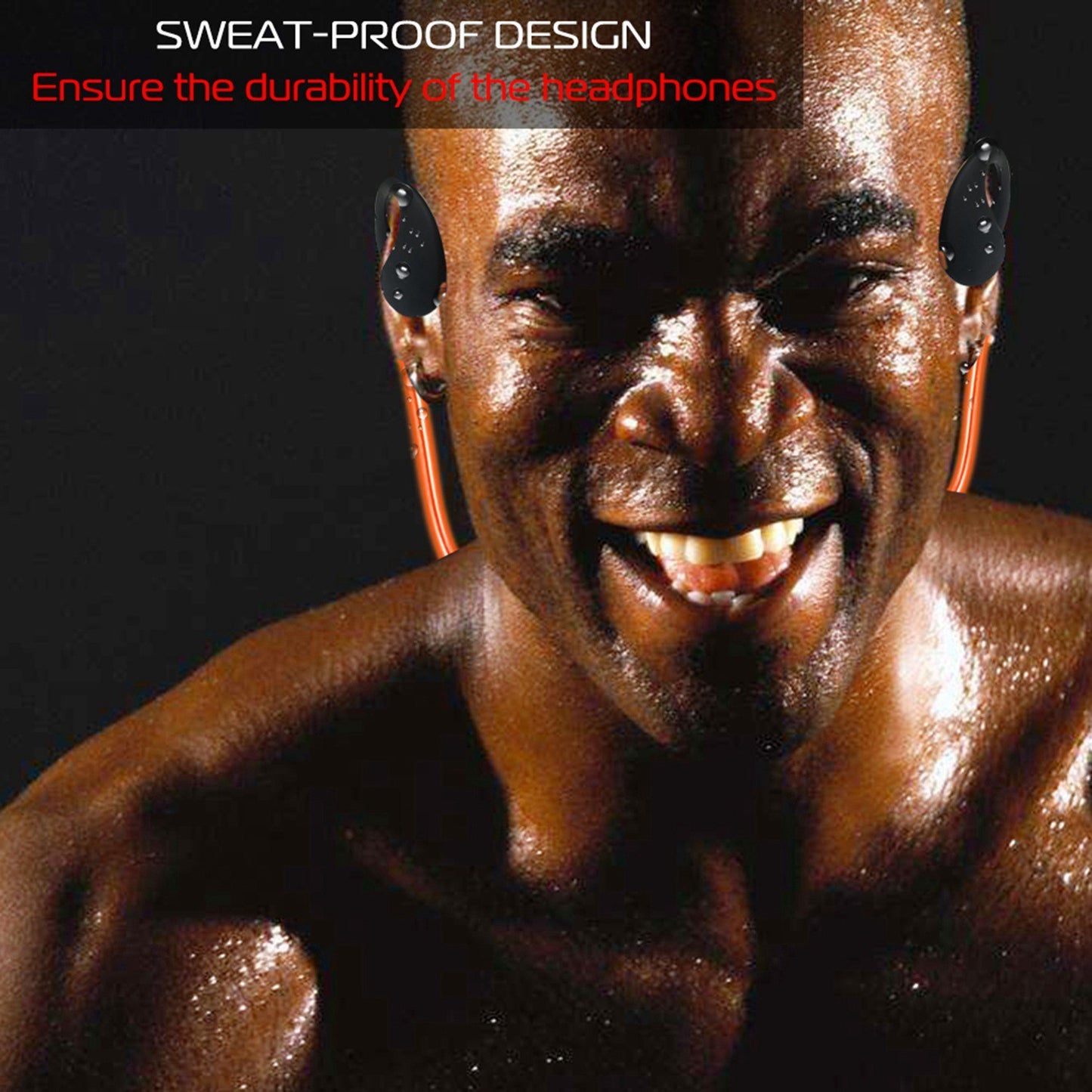 1Pc Wireless Sports Headsets Wireless V4.1 Neckband Earphones HD Stereo Sweat-proof Headphones Earbuds With LED Light Mic 8Hrs Work Running