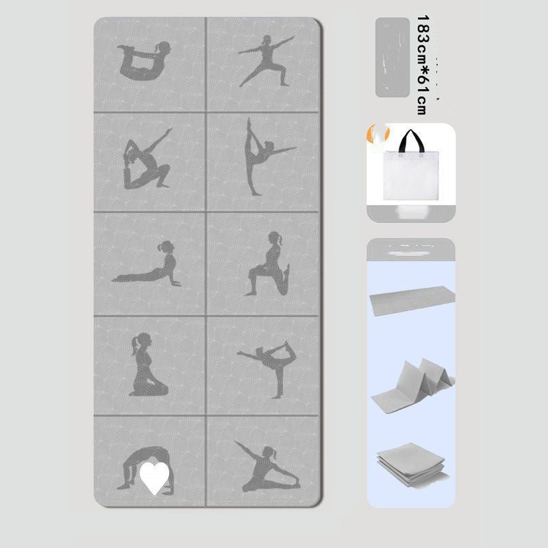 Folding Mat Foldable Yoga Mat Non-slip Outdoor Thickened Plus-sized Widened Dance Student Nap Mat