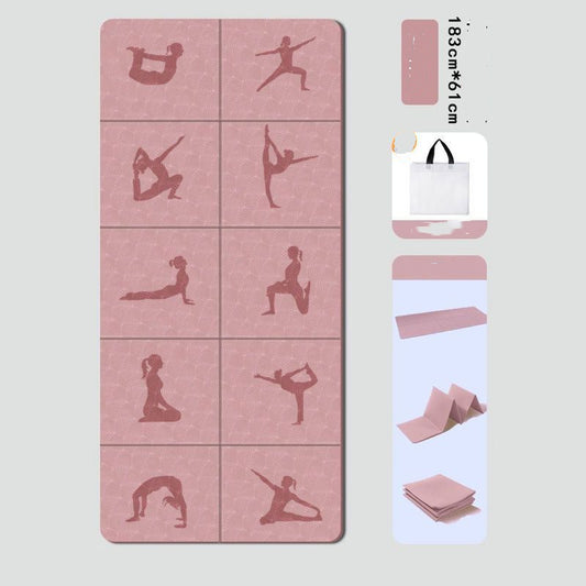 Folding Mat Foldable Yoga Mat Non-slip Outdoor Thickened Plus-sized Widened Dance Student Nap Mat