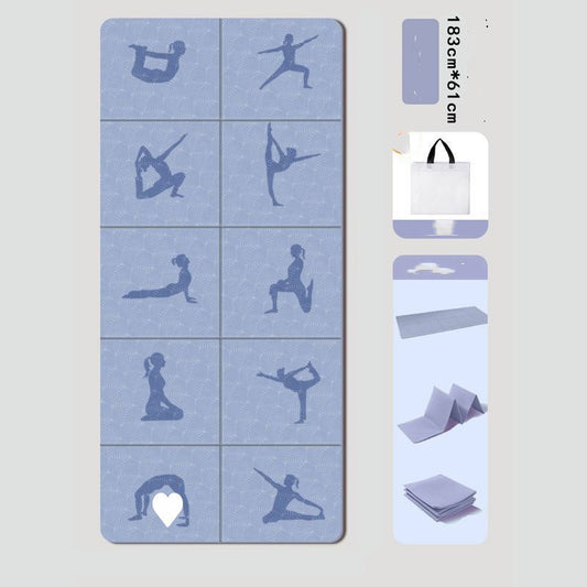 Folding Mat Foldable Yoga Mat Non-slip Outdoor Thickened Plus-sized Widened Dance Student Nap Mat