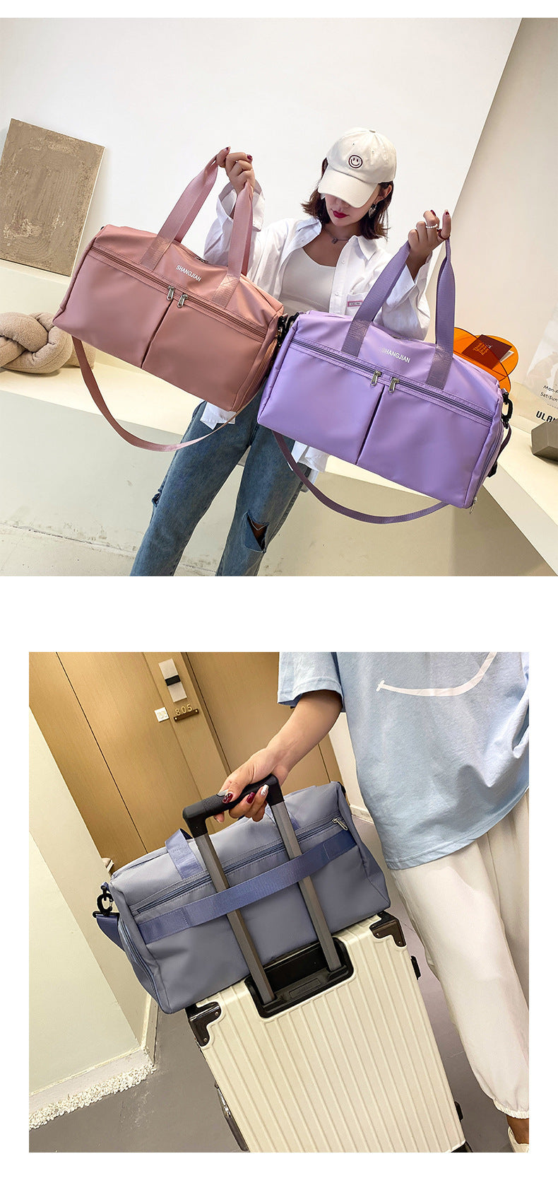 Travel Bag Women's Large Capacity Sports Fitness Portable Yoga Bag