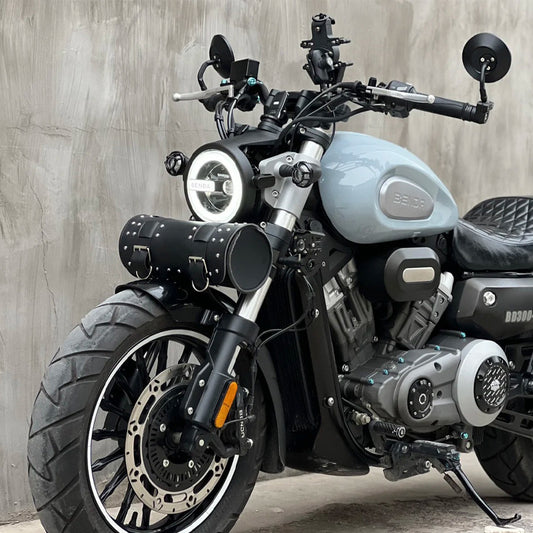 Retro Motorcycle Bicycle Bags Waterproof Leather Pannier Bag