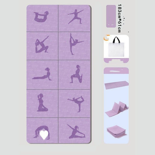 Folding Mat Foldable Yoga Mat Non-slip Outdoor Thickened Plus-sized Widened Dance Student Nap Mat