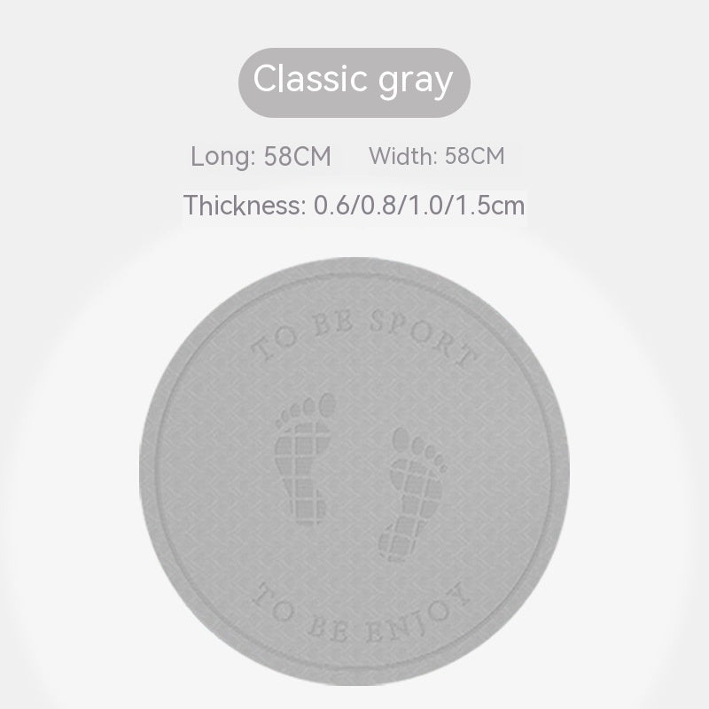 Household Skipping Rope Round Yoga Mat TPE Thickened Solid Color Fitness Beginner Suitable Meditation Mat