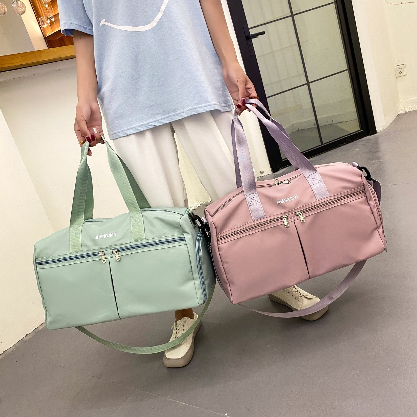 Travel Bag Women's Large Capacity Sports Fitness Portable Yoga Bag