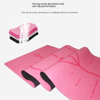 Non-slip 2mmPU Leather Environmental Rubber Yoga Mat