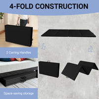 Only Supports Self Pickup  Folding Gym Mat With Carrying Handle For Protective Flooring In Mixed Martial Arts, Gymnastics, And Home Gyms, 2 Inch Thick