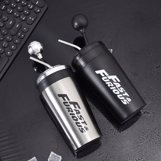 Stainless Steel Car Water Bottle With Straw Drink Bottle Fast And Furious 10 Thermos Cup With Lid Rocker Drinking Set 500ml