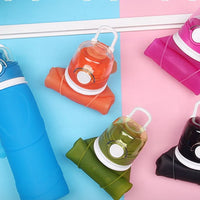 Silicone Folding Water Bottle Food Grade Silicone Water Bottle Travel Portable Folding Water Cup Travel Folding Water Bottle
