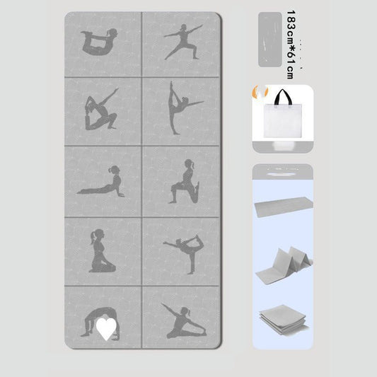 Folding Mat Foldable Yoga Mat Non-slip Outdoor Thickened Plus-sized Widened Dance Student Nap Mat