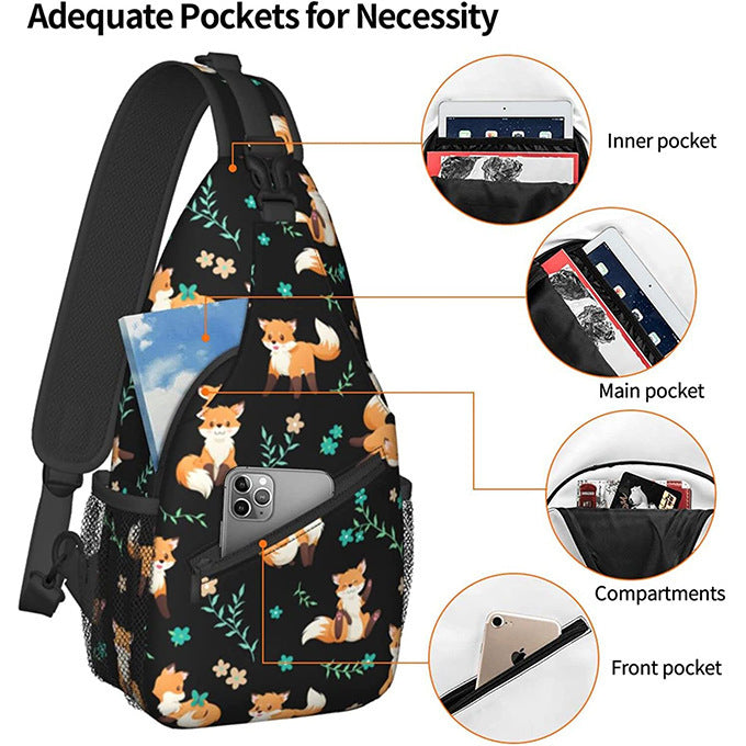 Shoulder Bag Dual-use Messenger Bags Printing Chest Bag