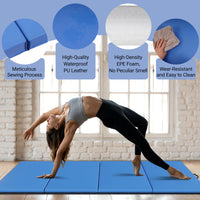 Only Supports Self Pickup  Folding Gym Mat With Carrying Handle For Protective Flooring In Mixed Martial Arts, Gymnastics, And Home Gyms, 2 Inch Thick